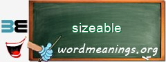 WordMeaning blackboard for sizeable